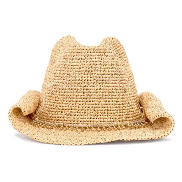 florabella Kendra Lux Hat Natural Gold Straw Cowgirl Cowboy Cow Girl Boy Western - Picture 3 of 11